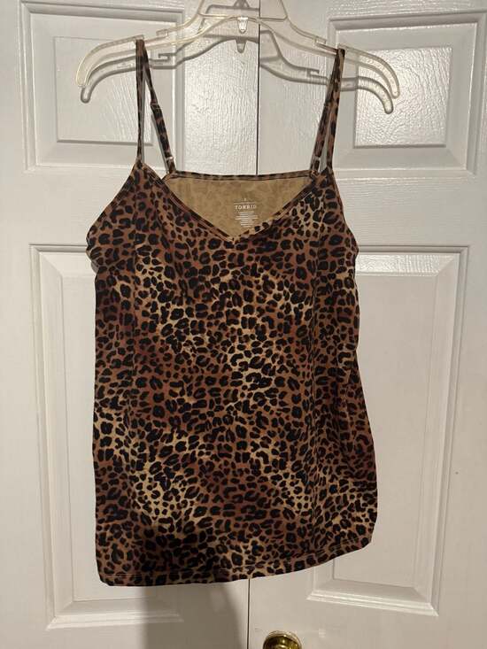 Torrid Tops - Torrid Leopard Print V-Neck Cami Tank Top Size 3